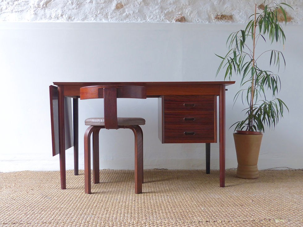 Miniature : RÉSERVÉ Bureau scandinave vintage en palissandre Arne Vodder - scandinavian desk