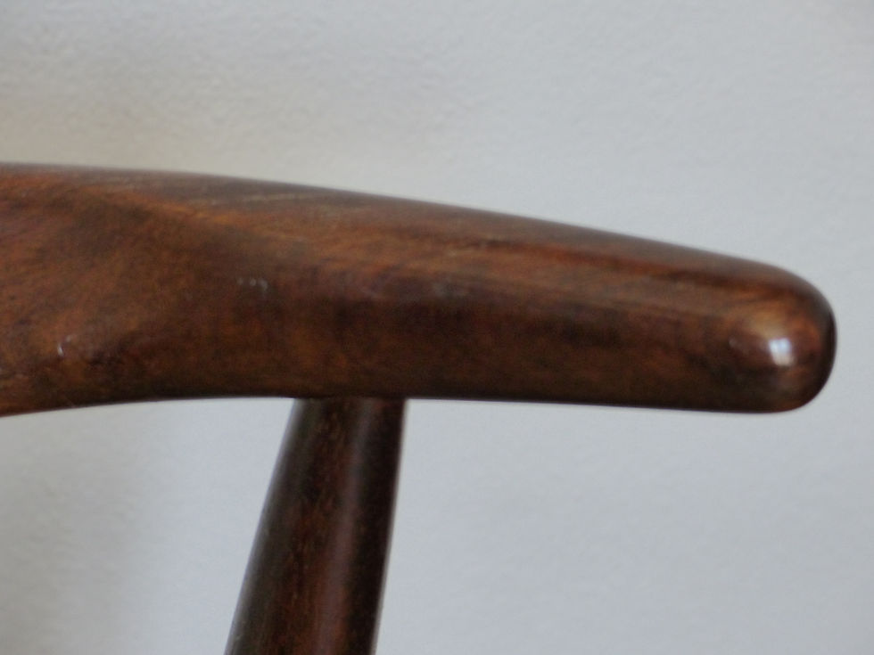 Miniature : Chaise de bureau scandinave Dyrlund en bois de rose et cuir 