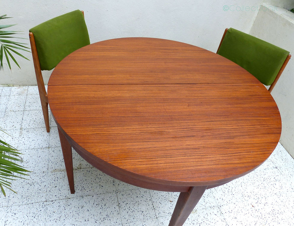 Miniature : Table console vintage en teck