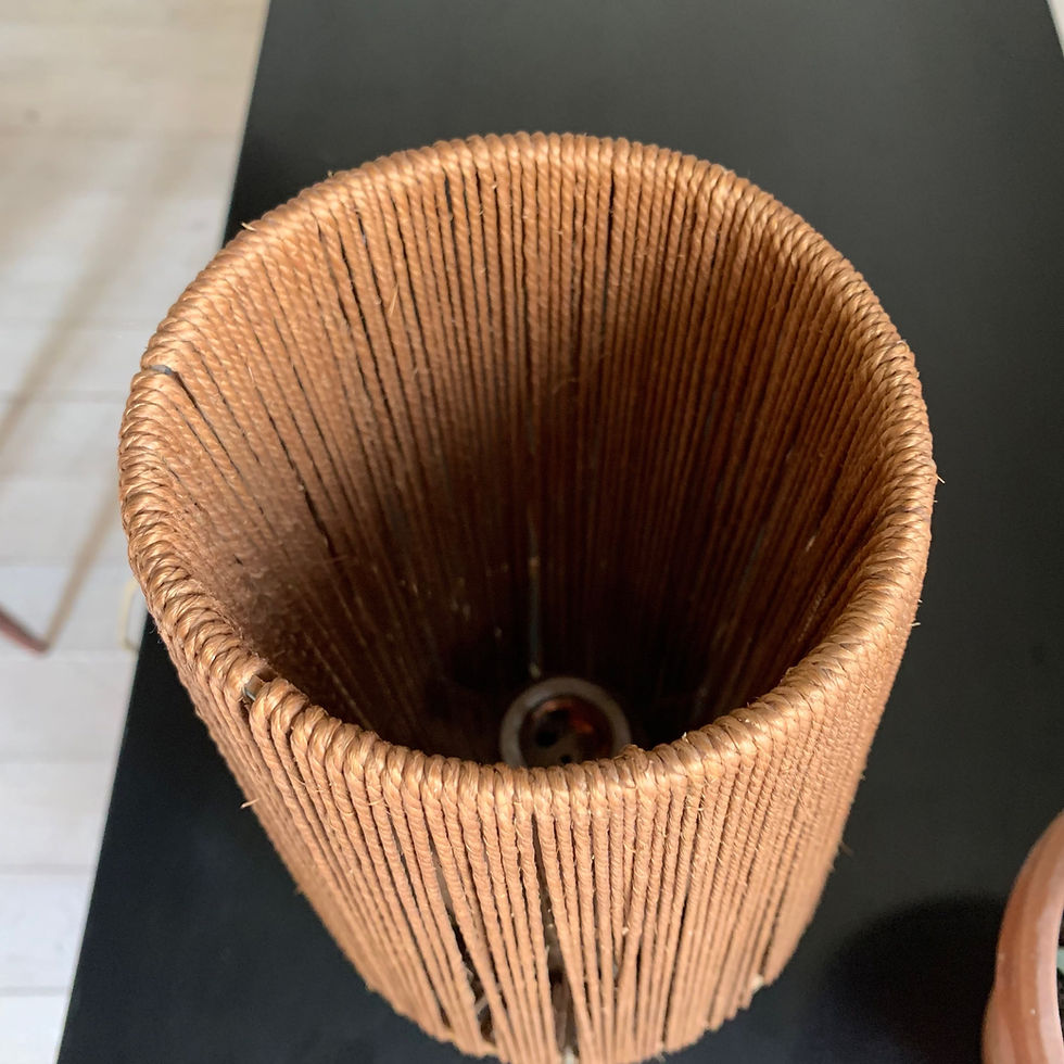 Miniature : Lampe à poser en corde danoise vintage 