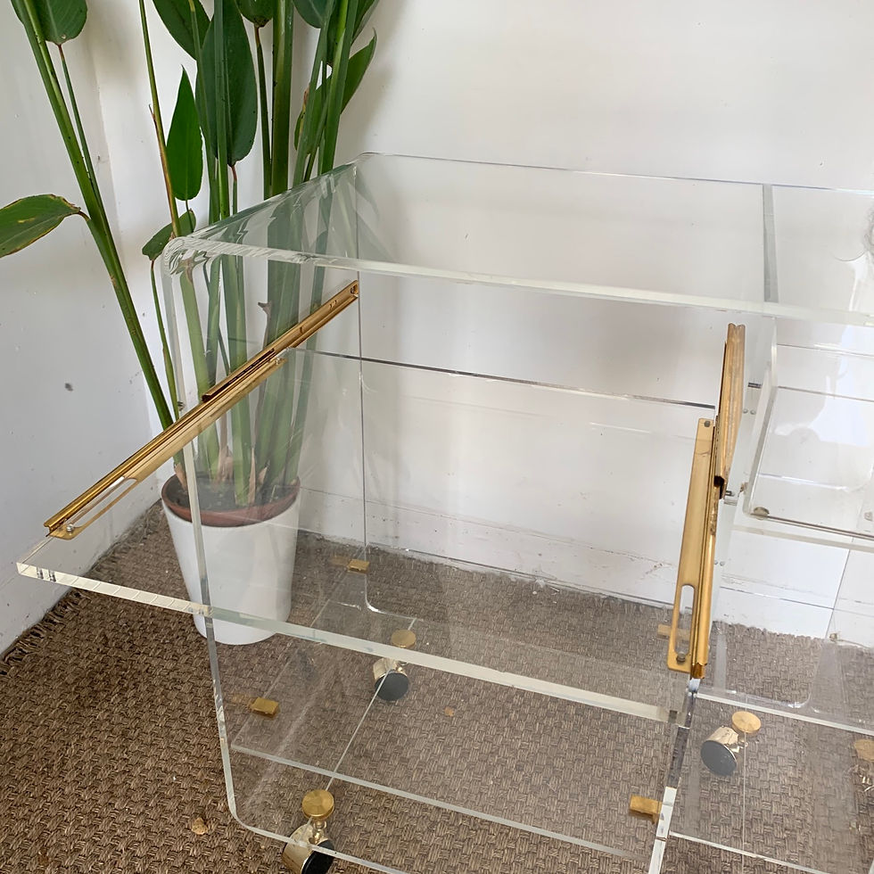Miniature : Desserte plexiglass Table porte-revue plexiglass Meuble TV Hi-fi David Lange 