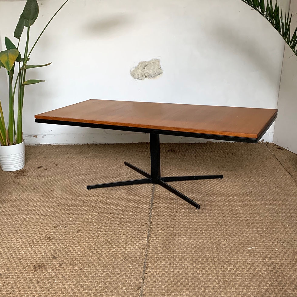Miniature : Table basse teck relevable vintage monte et baisse design italien