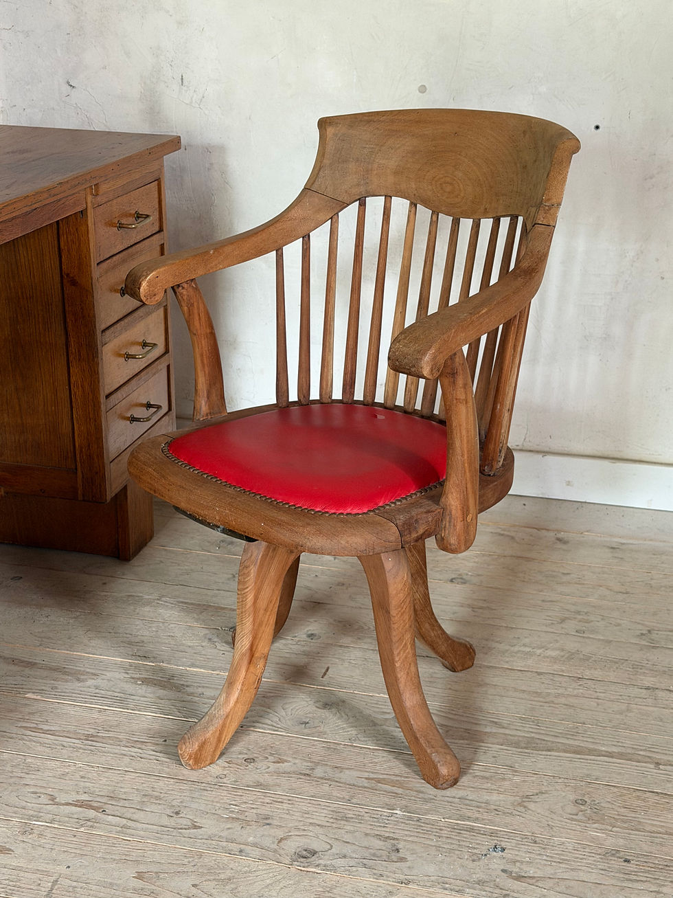 Miniature : Fauteuil de bureau pivotant Art Deco vintage