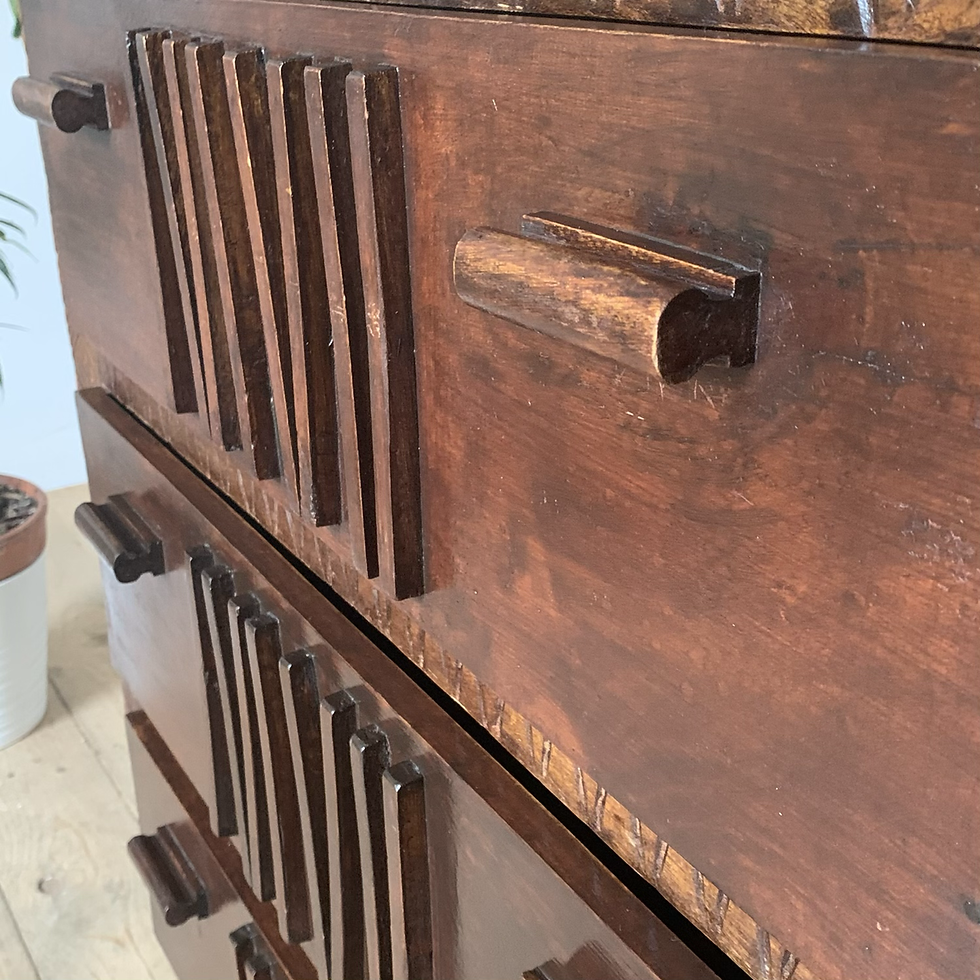Miniature : Commode bohème vintage en bois