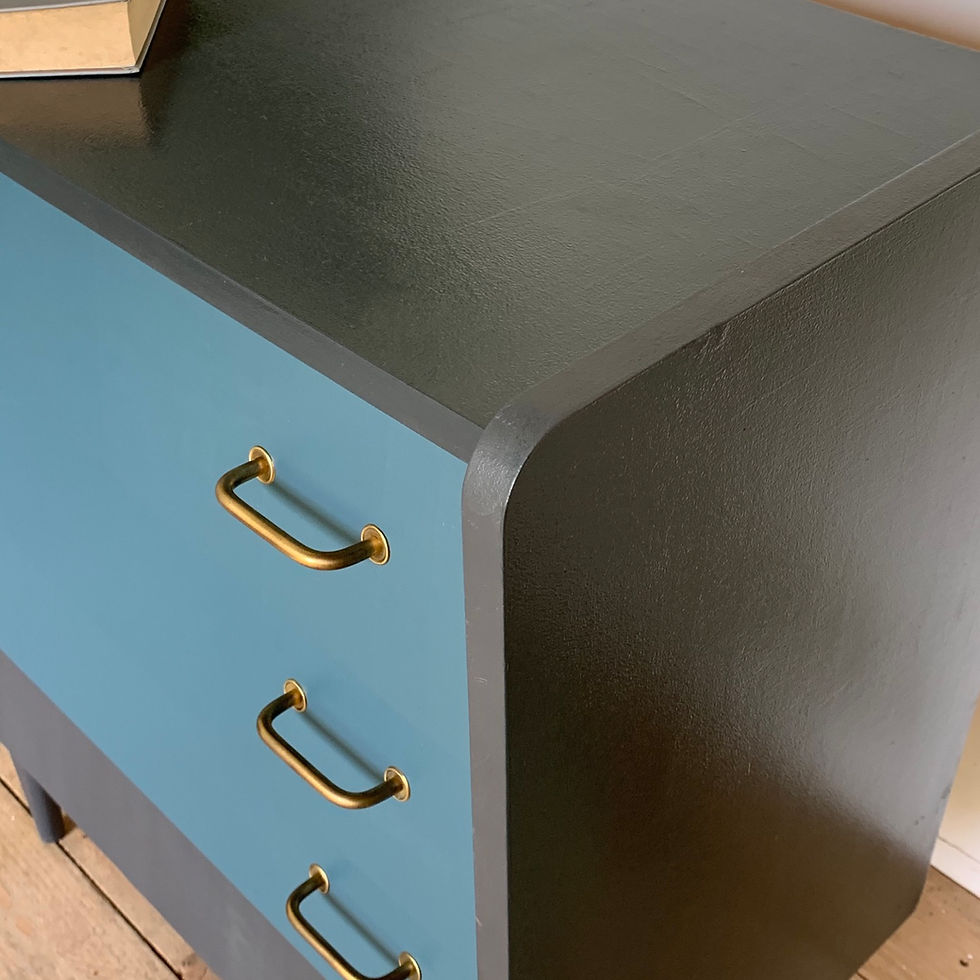 Miniature : Commode vintage bleu