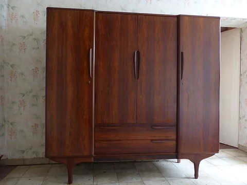 Reserve Armoire Scandinave Vintage En Palissandre Penderie