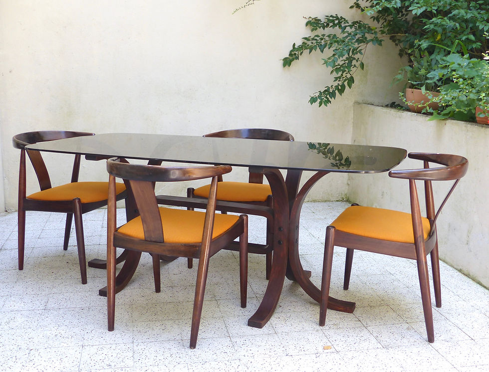 Miniature : RESERVÉ - Chaises scandinave Dyrlund en bois de rose