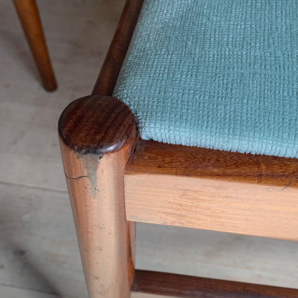 Miniature : Chaises vintage scandinave restaurées - lot de 4