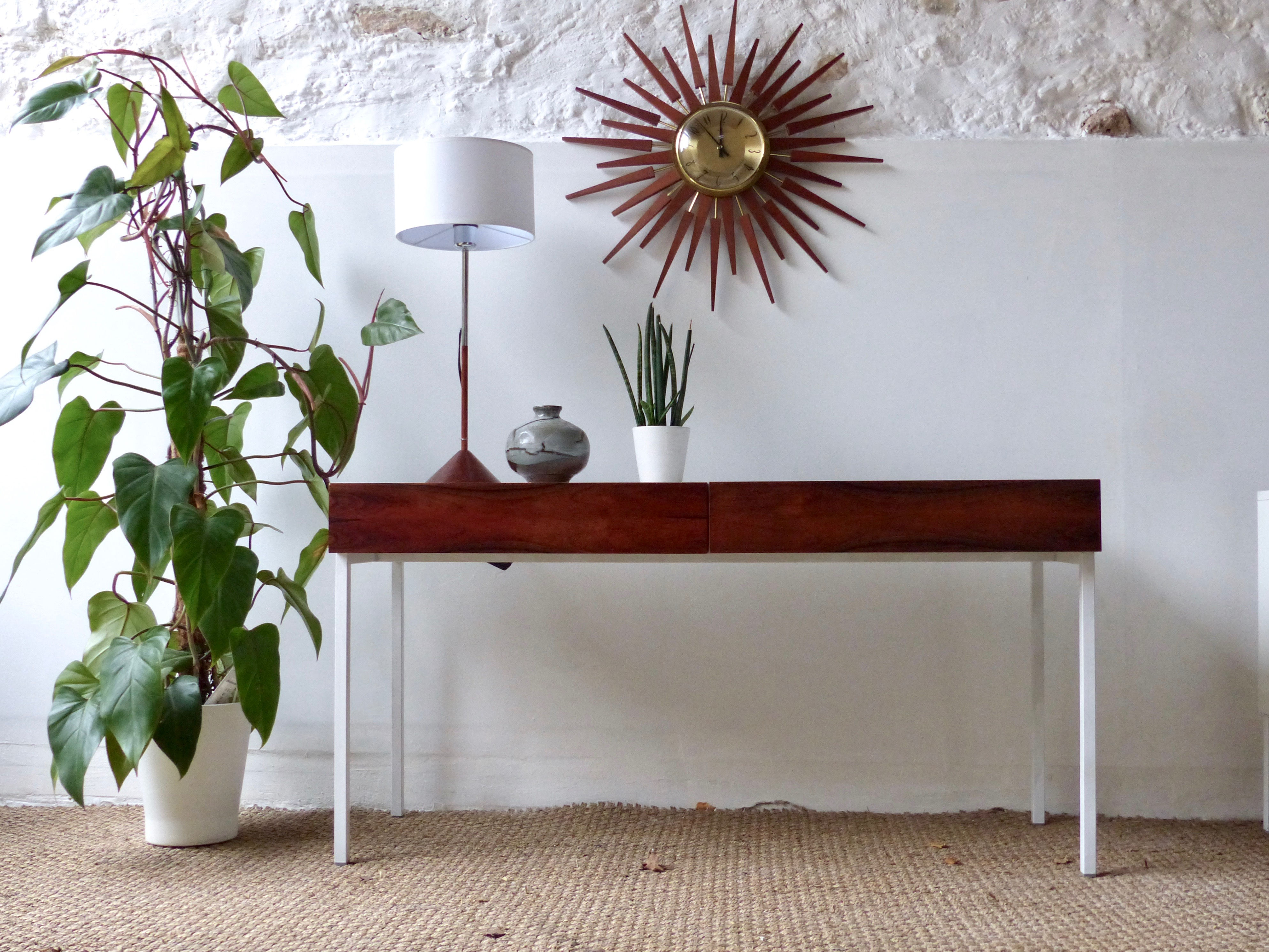 Coiffeuse vintage console palissandre de Rio