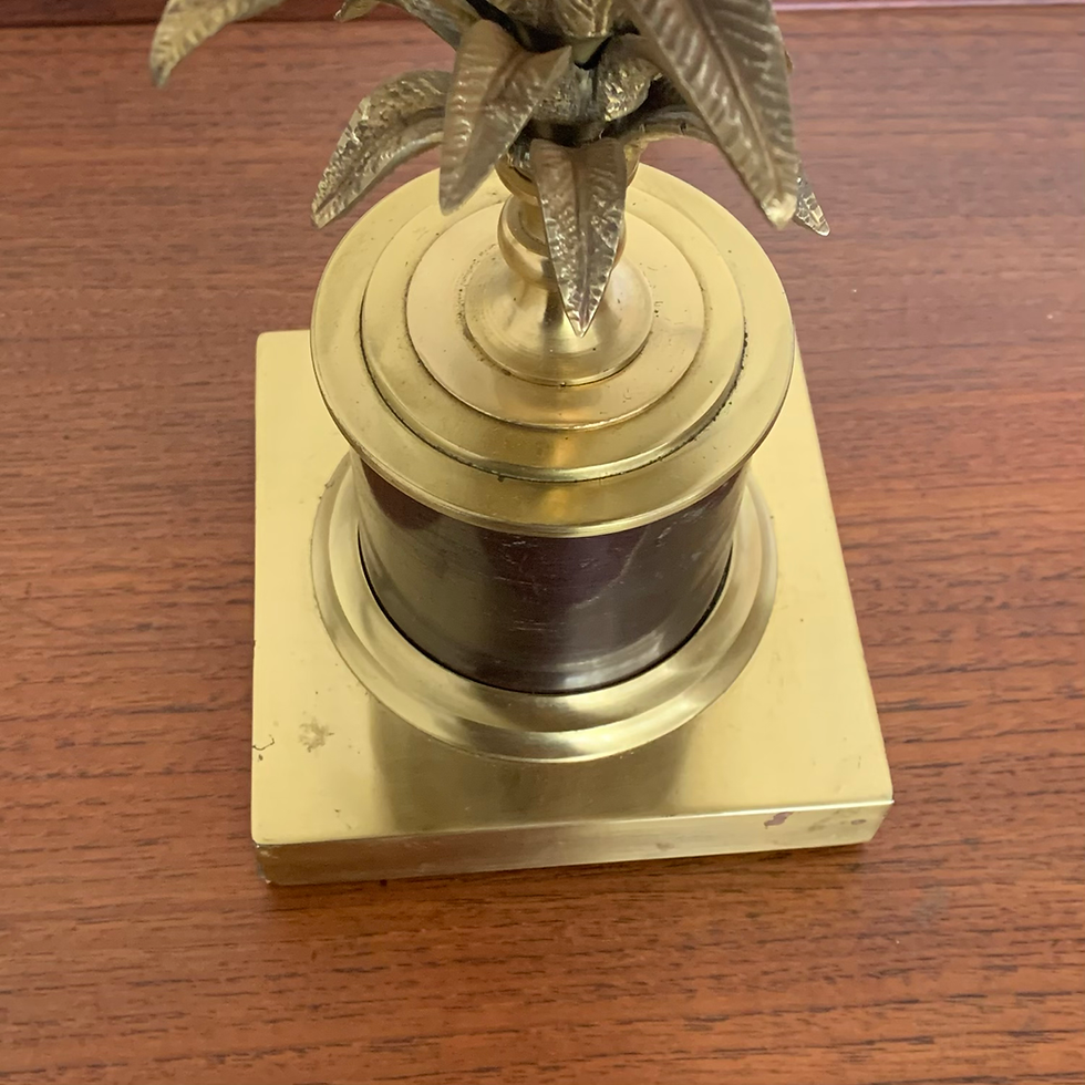 Miniature : Lampe ananas en bronze style Maison Charles 