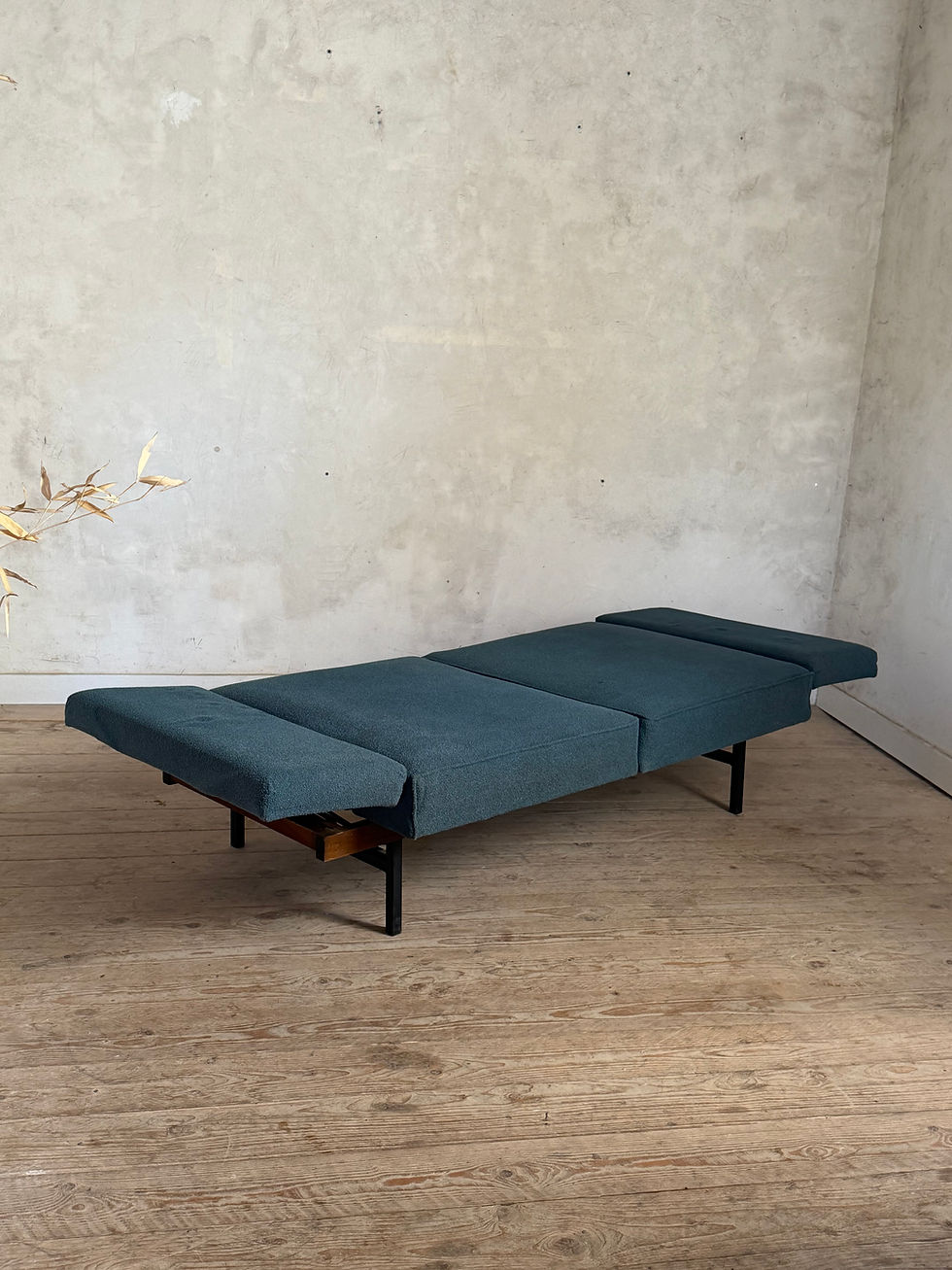 Miniature : RÉSERVÉ - Daybed scandinave banquette lit vintage Knoll