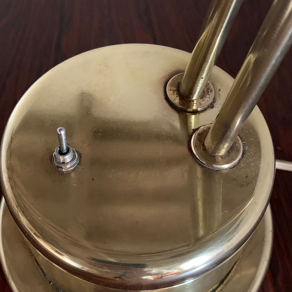 Miniature : Lampe de bureau articulée en laiton vintage 1970