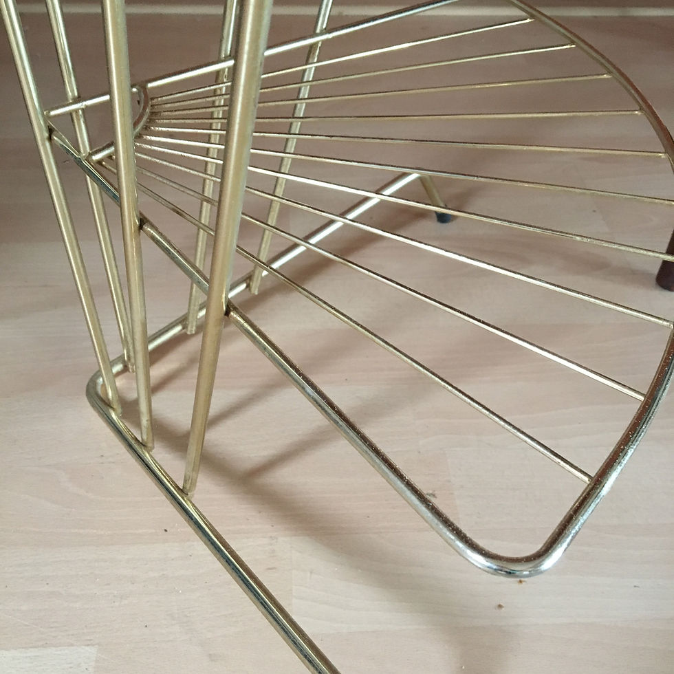 Miniature : Lampadaire porte-revue doré Vintage 