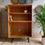 Miniature : Bibliothèque vitrine vintage en chêne