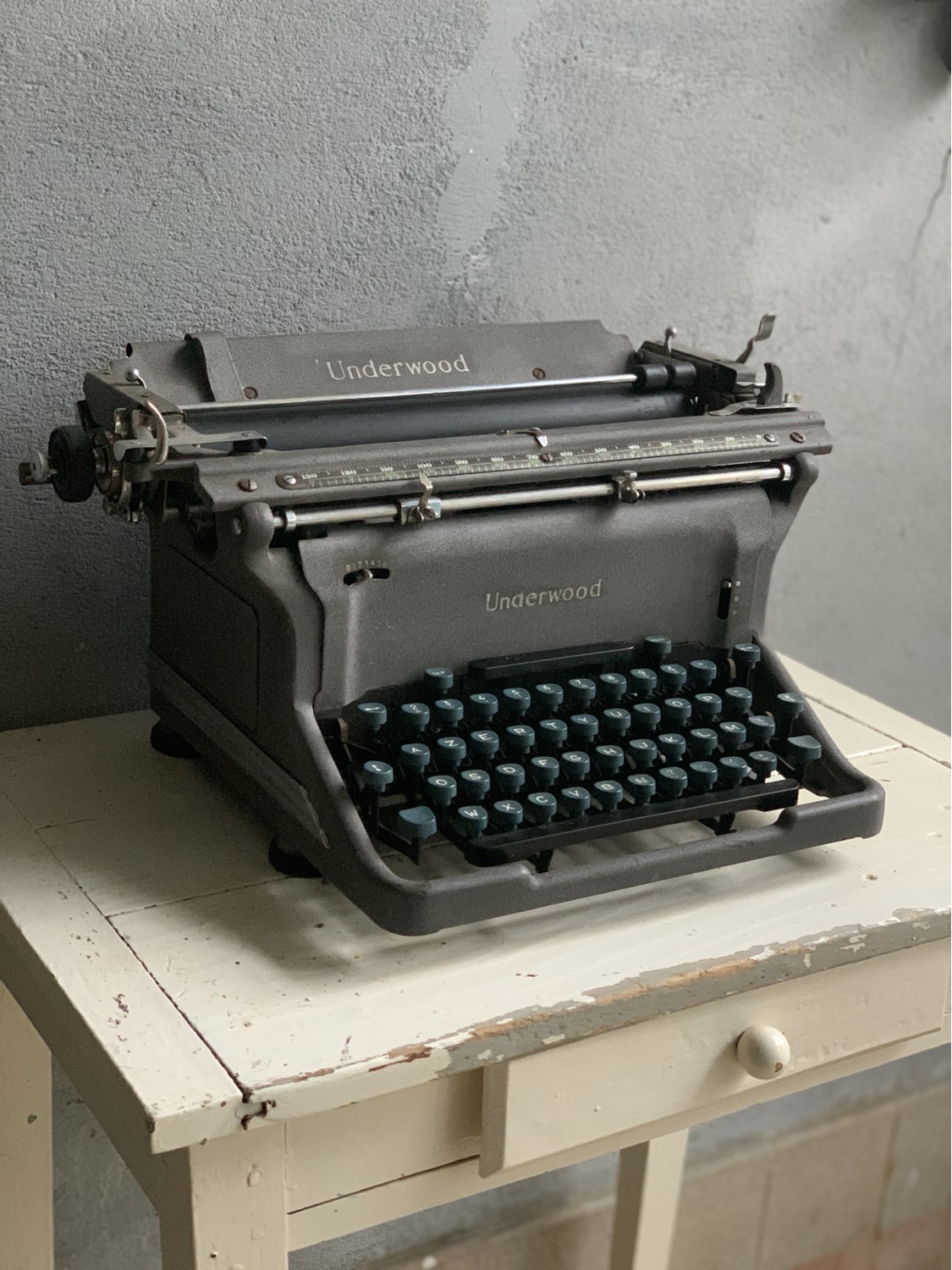 Miniature : Machine à écrire métallique Underwood - 1940