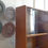 Miniature : Bibliothèque vitrine vintage en chêne pied compas