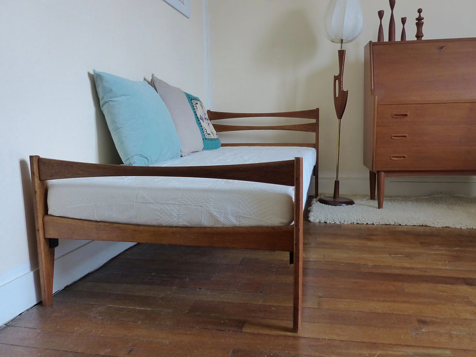 Daybed scandinave vintage - Banquette vintage scandinave - Lit scandinave vinta
