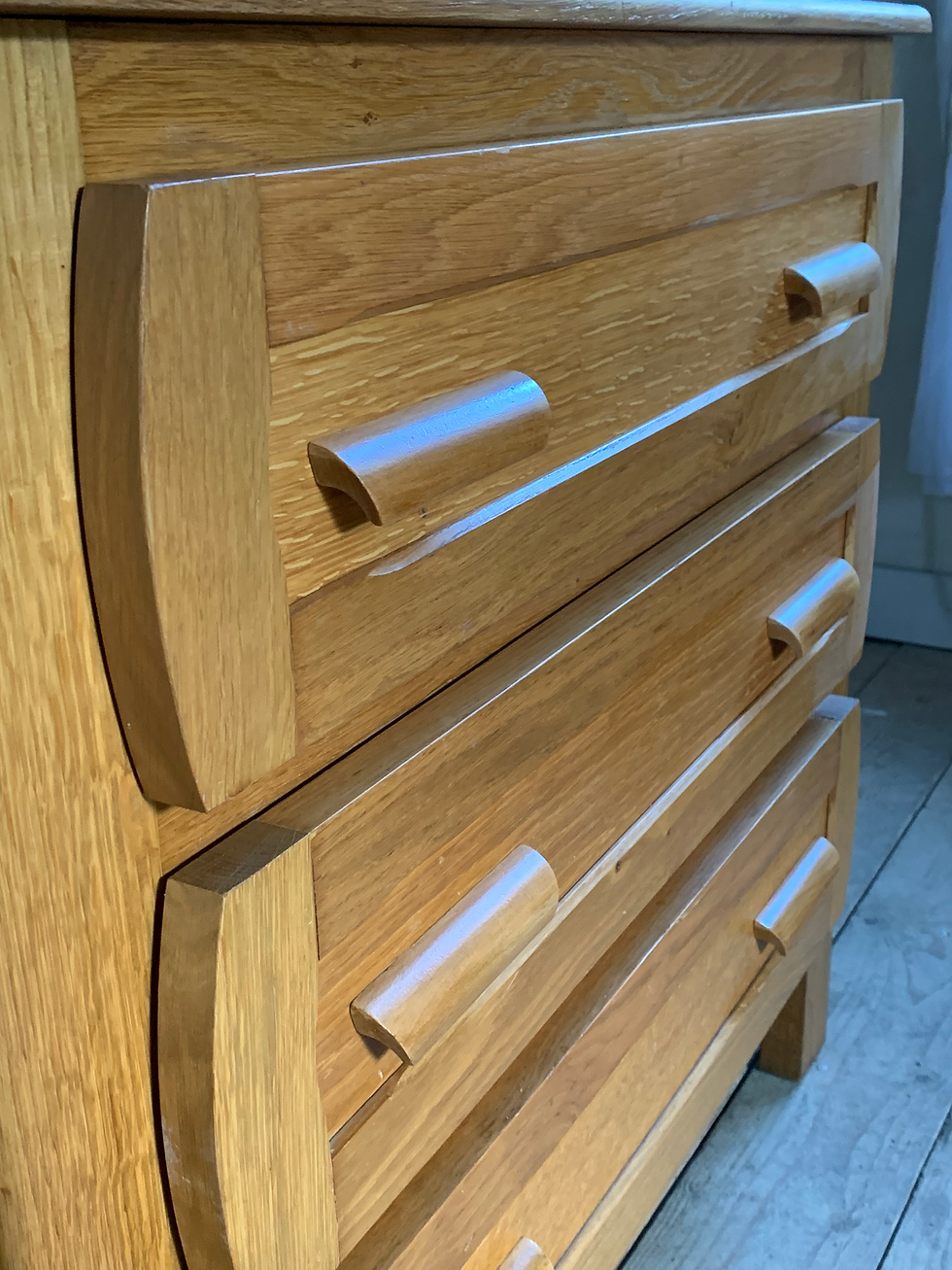 Miniature : Commode vintage en chêne massif