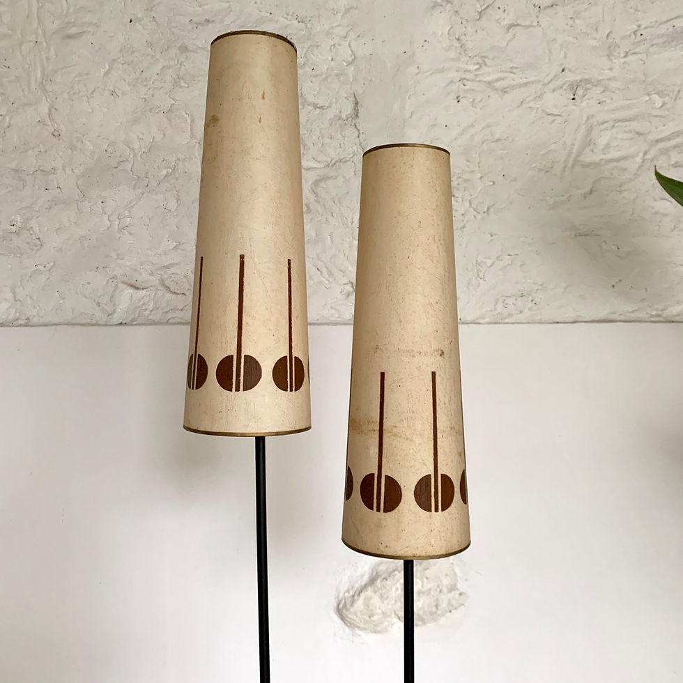 Miniature : Lampadaire vintage asymétrique 2 feux  