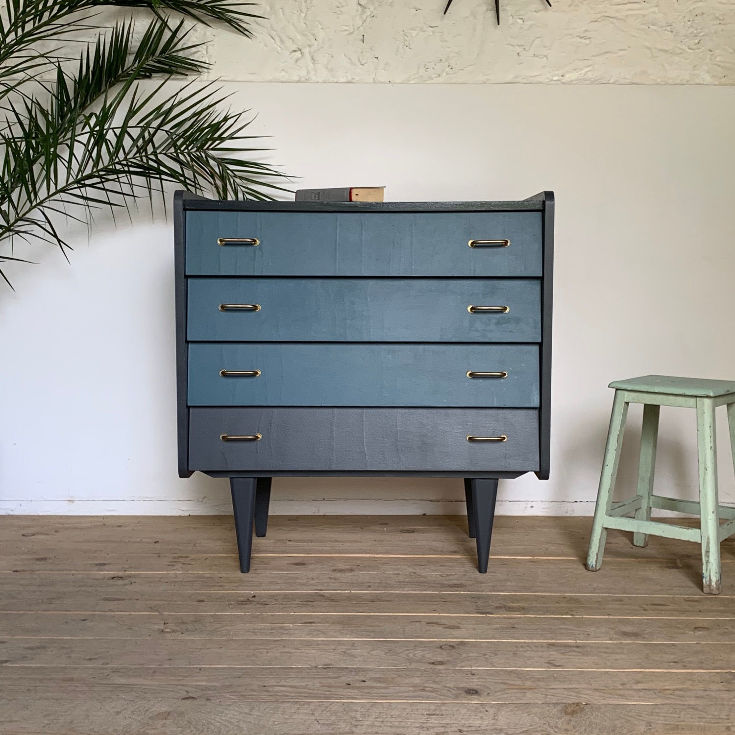Commode vintage bleu