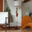 Miniature : Lampadaire en bois forme libre scandinave vintage