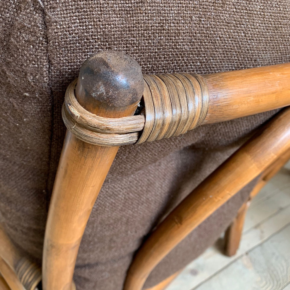 Miniature : Banquette rotin vintage