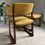 Miniature : Chaises traineau vintage velours jaune - lot de 4