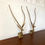 Miniature : Antilopes murale laiton vintage   - trophée laiton  