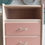 Miniature : Commode chiffonnier vintage rose