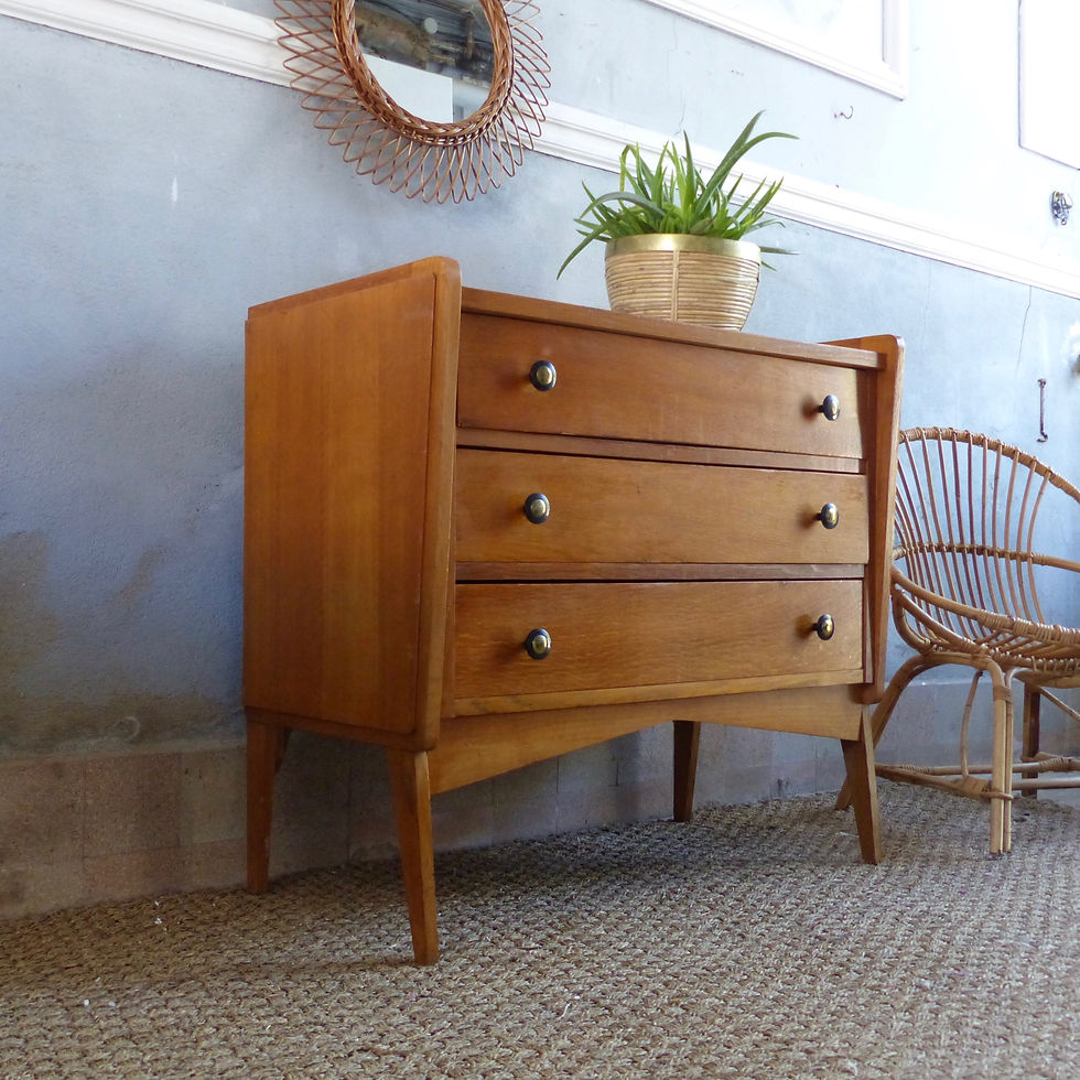 RESERVÉ - Commode vintage en chêne