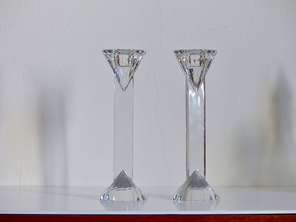 Miniature : Bougeoirs vintage en cristal