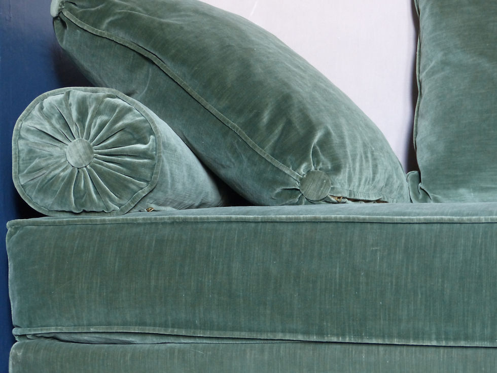 Miniature : Daybed vintage - Banquette vintage velours vert - Lit 