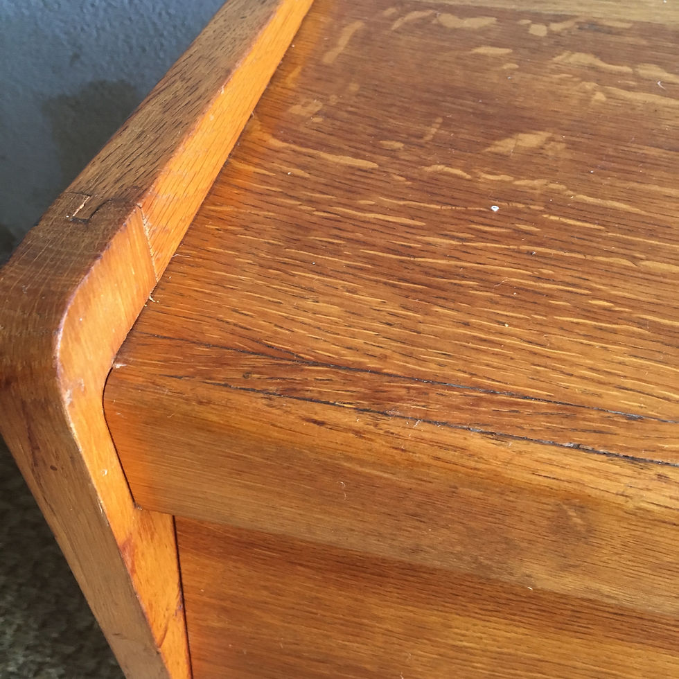 Miniature : Commode vintage moderniste en chêne 