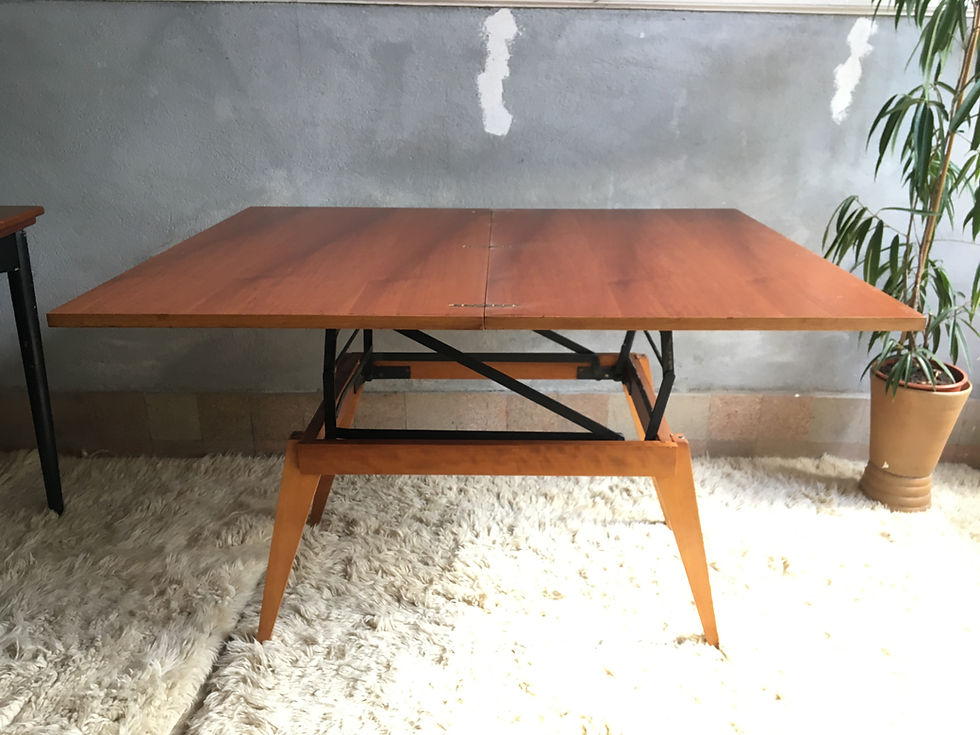 Miniature : Table modulable vintage Albert Ducrot - Table portefeuille vintage