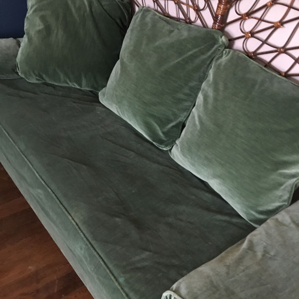 Miniature : Daybed vintage - Banquette vintage velours vert - Lit 