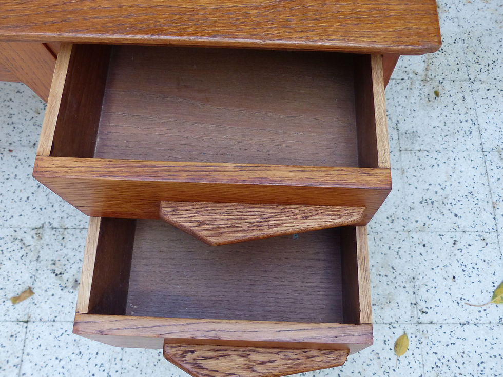 Miniature : Bureau en chêne vintage années 50