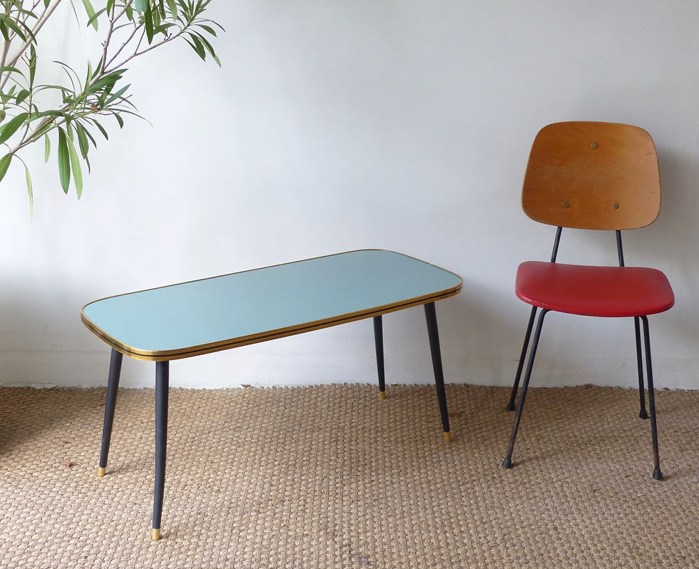 Miniature : RESERVE - Table basse vintage bleu