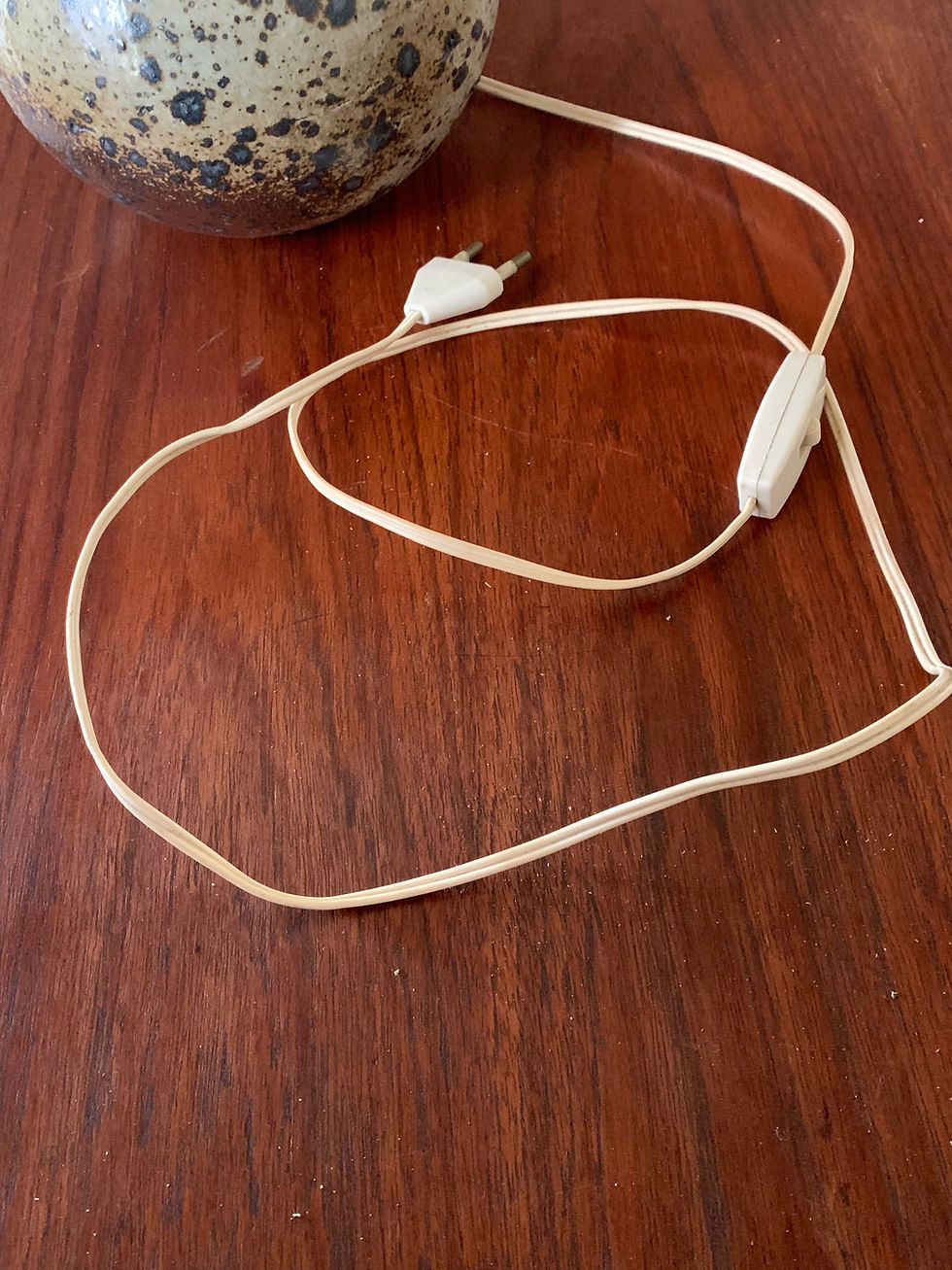 Miniature : Lampe boule vintage en grès pyrité 