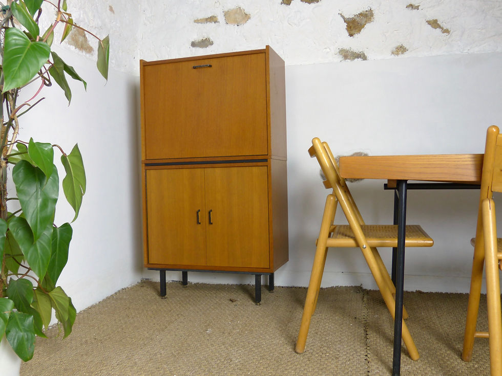 Miniature : Bureau secrétaire buffet vintage en chêne