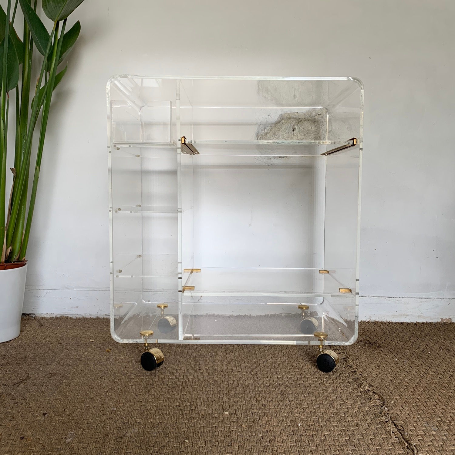 Desserte plexiglass Table porte-revue plexiglass Meuble TV Hi-fi David Lange