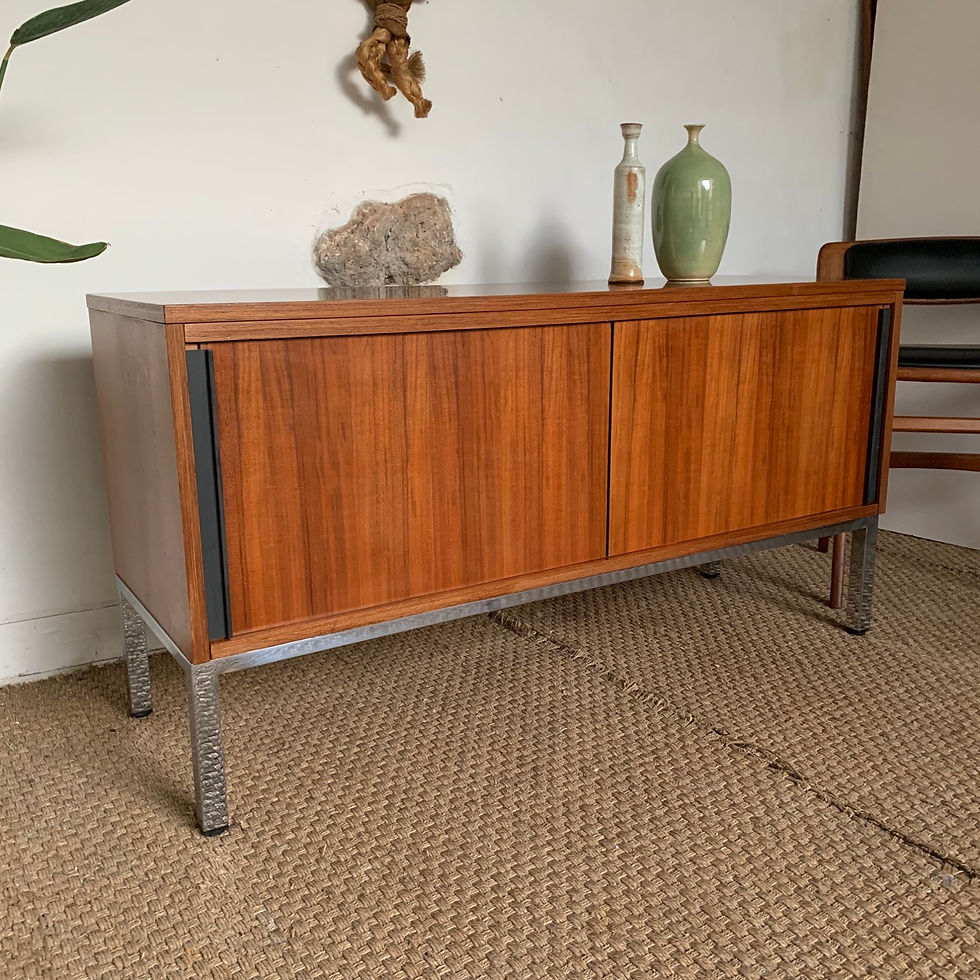 Enfilade teck vintage portes coulissantes  