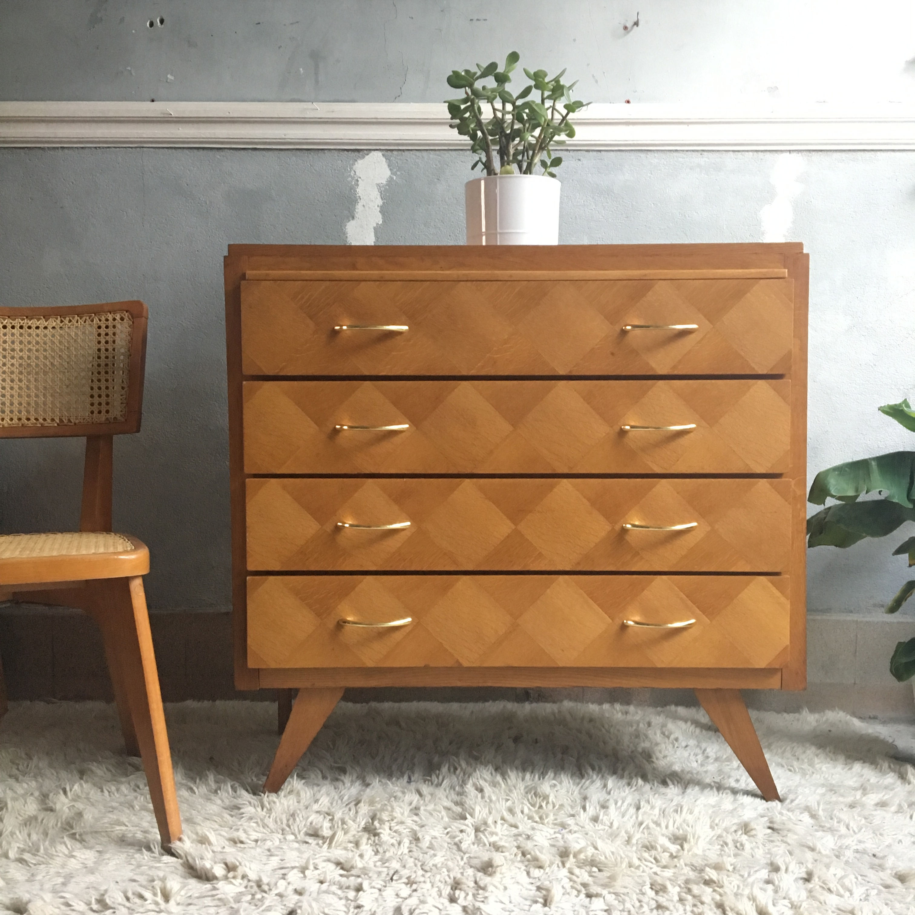 RESERVÉ - Commode vintage en chêne