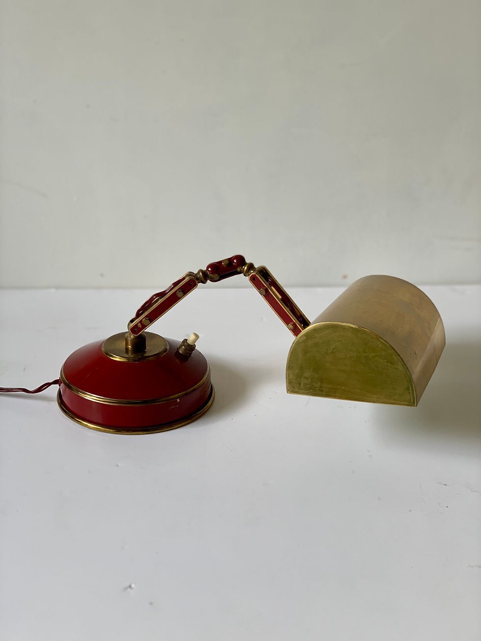Miniature : Lampe articulée en laiton vintage 1950