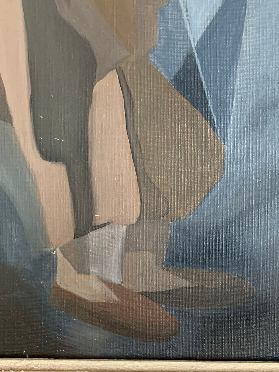 Miniature : Tableau huile sur toile abstraite cubisme