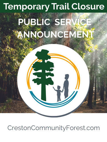 West Ridge Trail on Mt. Thompson, the trail is temporarily closed while our crews assess and remove a significant number of fallen trees.