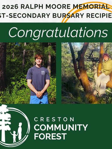 Creston Community Forest Ralph Moore Memorial Post-Secondary Bursary Recipients