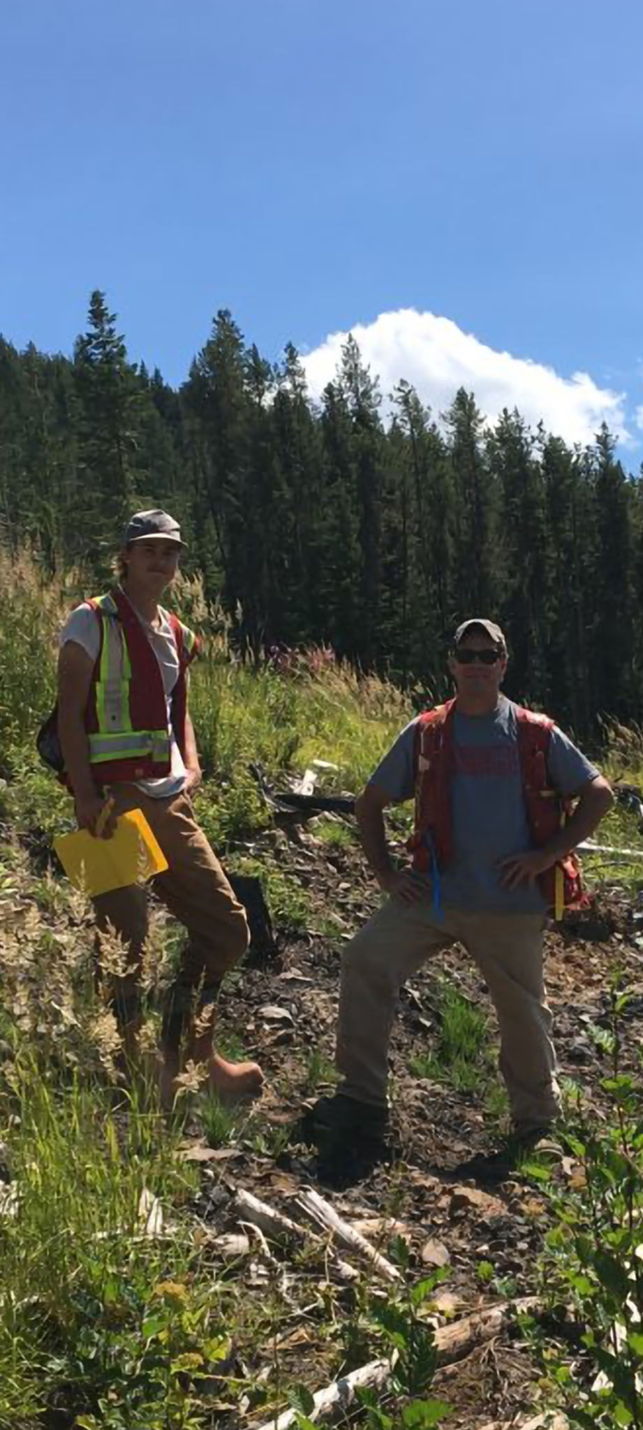 Proud forest manager, Daniel Gratton (R)