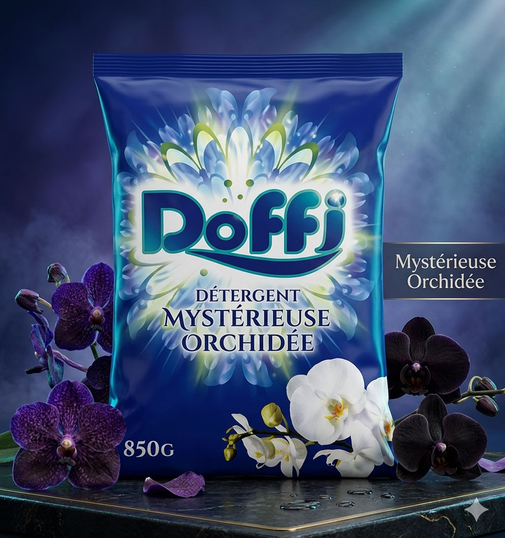 DOFFI DÉTERGENT MYSTÉRIEUSE ORCHIDÉE 850G x 12 CARTON