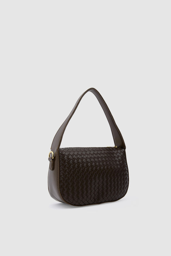 Küçük resim: BESU Ivy Woven Bag – Örgü Dokulu Suni Deri Omuz Çantası