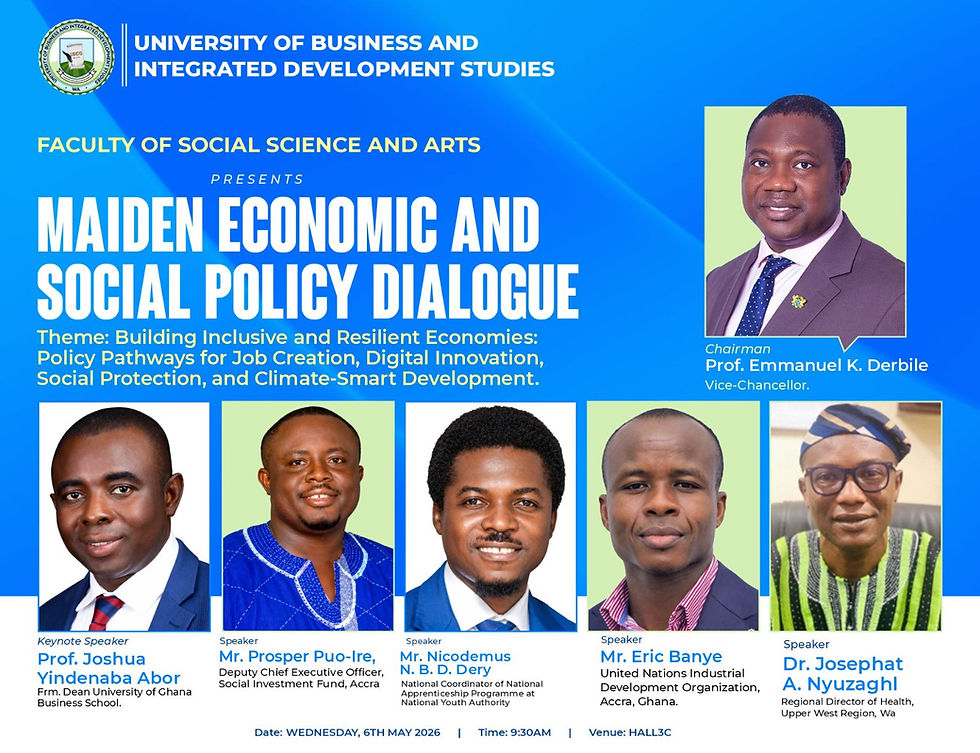 UBIDS  to Host Inaugural Economic and Social Policy Dialogue on Building Inclusive and Resilient Economies